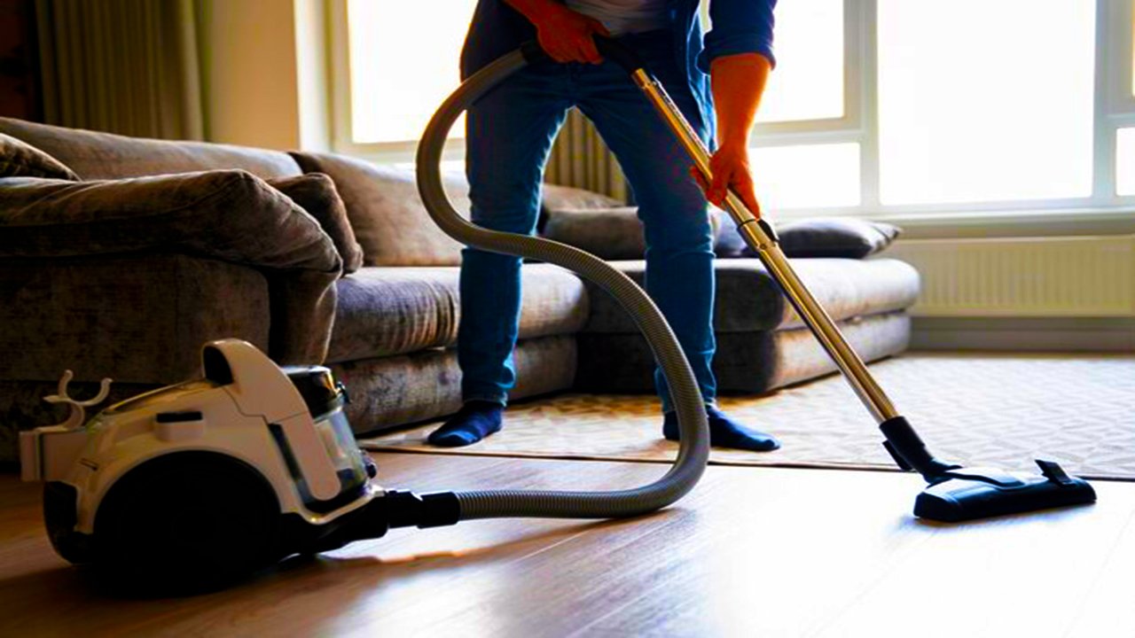 عامل محترف يستخدم ماكينة البخار لتقديم خدمات أفضل شركة تنظيف سجاد بالرياض