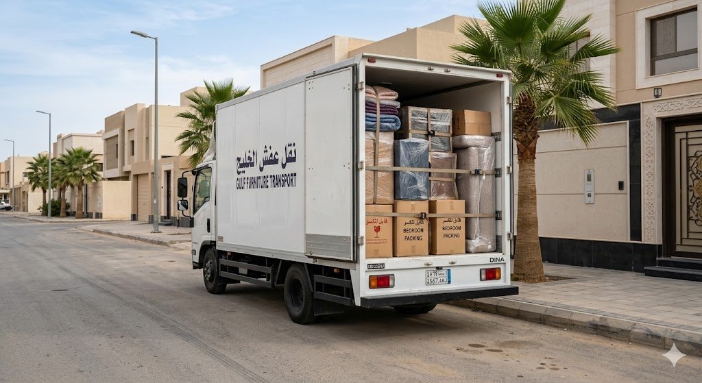 دينا مغلقة لنقل العفش دينا نقل عفش مغلقة وحديثة مجهزة لنقل الأثاث بأمان داخل حي الملقا